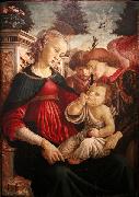 Sandro Botticelli Virgin and child with two angels Sweden oil painting artist